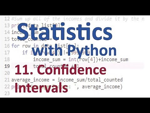 Confidence Intervals Stats with Python