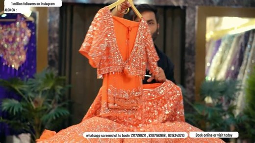 DURGA CLOTHING | Lehenga | Saree | Indo western | Gown on Instagram: "durga clothing daily single day sale book fast whatsapp 7217799721 , 9318340210"