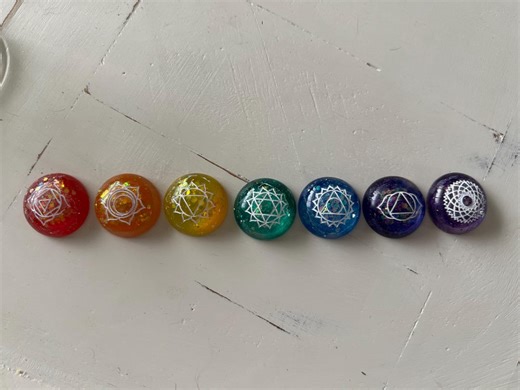 Chakra Symbol Tile Set - Etsy UK