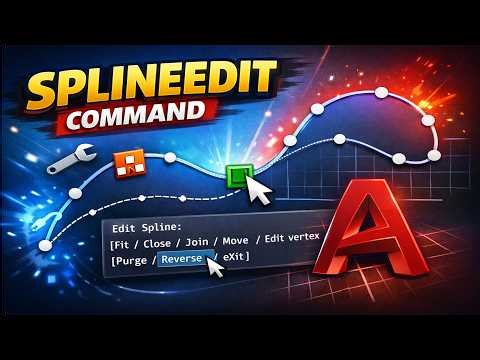 AutoCAD SPLINEEDIT Command in Hindi | AutoCAD SPLINEEDIT Command |