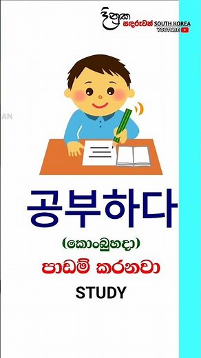 Basic Korean Verbs in Sinhala | කොරියන් ක්‍රියාපද