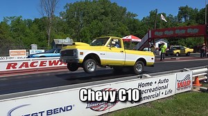 My buddy's 1971 Chevy C10 Truck Drag Racing at The Strip at WIR | TomEighty