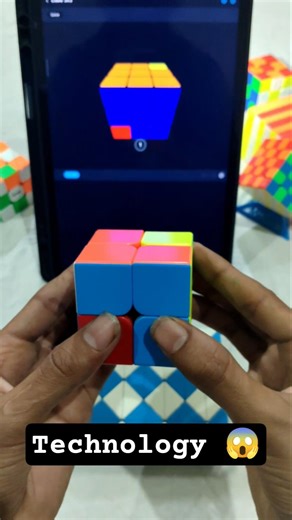 2by2 cube solve by using Ai 😱 l technology 😱 l #cube #shortclips #video