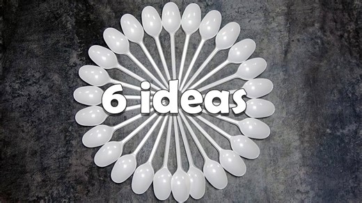 6 Clever Craft Ideas Using Plastic Spoons