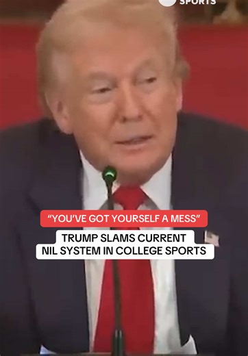 As March Madness nears, Donald Trump slams the current NIL system in college sports calling it a “mess” #collegesports #nil #marchmadness #trump #whitehouse #college