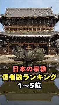 日本の宗教 信者数ランキング 1～5位 #歴史 #雑学 #日本 #宗教 #創価学会