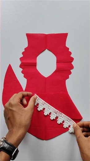 Easy & Simple Dress Cutting tutorial ✂️✨ #shorts #babyfrockdesign #sewing #kidsfashion