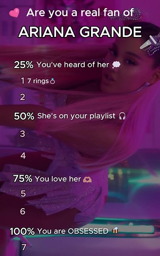 ✨ Comment your percentage below! 👇 🔁 Tag a friend to test them too! #arianagrande #arianator #songs #arianasongs