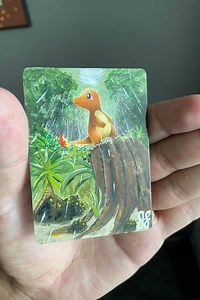 Authentic Pokemon Charmander Card Hand-painted Acrylic Art READY TO SHIP! Personalized Unique 1 of 1, Christmas Present, Birthday Gift - Etsy