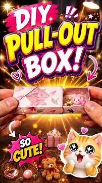 DIY Origami Pull-Out Box! 📦 Perfect for tiny treasures ✨ #origami #diycrafts #papercraft