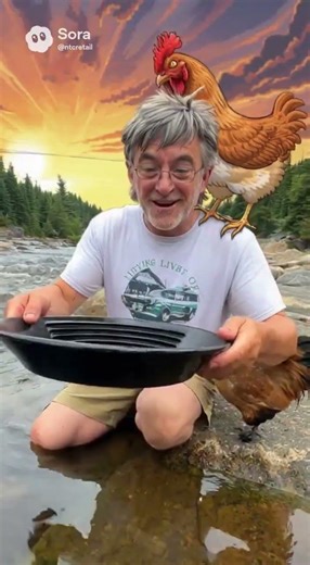 The Newfoundland Chicken Man Panning The Exploits River