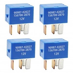 A/C Compressor Cooling Fan Relay 12V 4 Pin Stop Relay for Automotive Electrical Systems 90987-02027 90080-87026 90987-02028 for 1997-2014 Toyota Lexus and Camry Corolla Vehicles(4pcs)