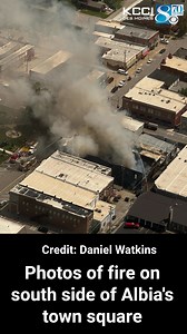 Daniel Watkins shared these photos of the Albia, Iowa, town square fire. Story: https://t.ly/xSxu- | KCCI