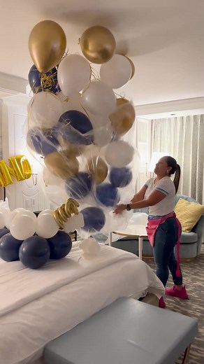 35th Birthday Room Decor with Las Vegas Balloons