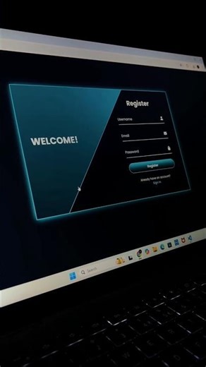 login and registration page using HTML and CSS