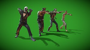 Animated Zombie Characters Walking Dead Loop - Download Free 3D model by LasquetiSpice