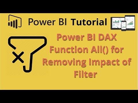 Power BI DAX Function ALL to remove the impact of a Filter from Chart or Visualisation