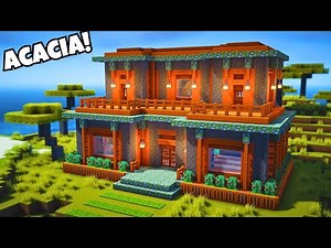 Minecraft: Build Awesome Acacia Survival Base! (Step-by-step)🏡11