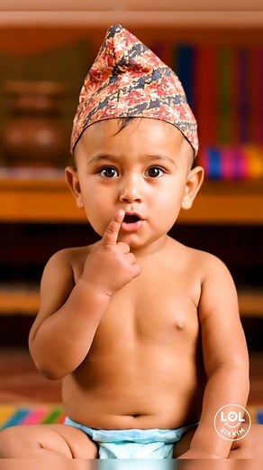 457K views · 7.5K reactions |  Dashain Pocket Money | Face & Diaper Edition! This cute little Nepali baby with a topi and diaper has only one request for Dashain “Just look at my face and clothes before deciding my tika money!” Pure cuteness mixed with funny truth. #DashainVibes #NepaliBaby #FunnyBaby #fblifestyle | The LOL Factory | Facebook