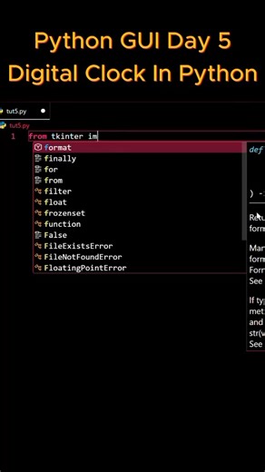Digital Clock in Python #creatorsearchinsights #fyp #vira #viraltiktok