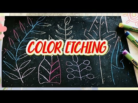 COLOR ETCHING Using Oil Pastel || Simple and Easy to Do
