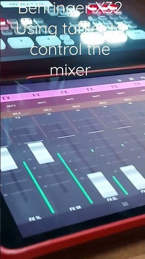 Behringer x32 using a tablet to control.