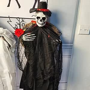 Halloween Decorations Hanging Skeleton Ghosts Outdoor Decorations Flying Ghost for Yard Garden Tree Party Décor and Holiday Decorations (Ghost Door Hanging)