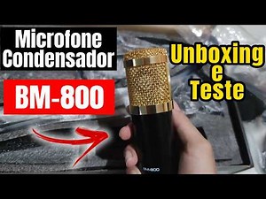 Microphone, Condenser BM-800, Unboxing and Test.