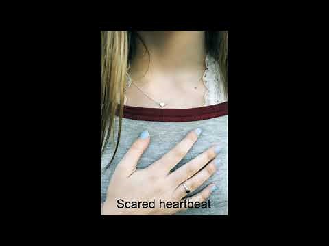 Female scared heartbeat