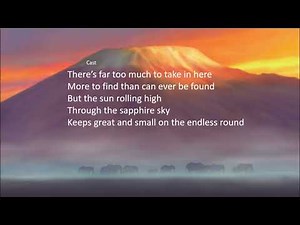 Circle of Life (Lion King 1994) - Lyrics