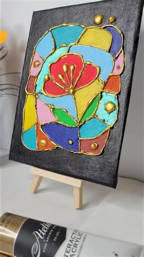 Day 9, Easy Glue Gun painting for beginners/Unique Painting/ Creative Painting