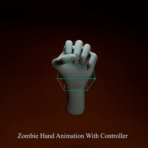 Zombie Hand Rig Test | Realistic 3D Animation Practice (Maya)