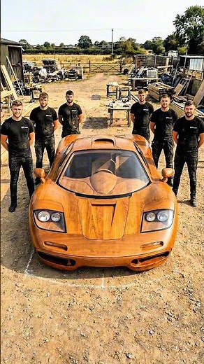 Building a FULL SIZE Wooden McLaren F1 | Unreal Handcrafted Supercar #McLarenF1 #shorts #WoodenCar