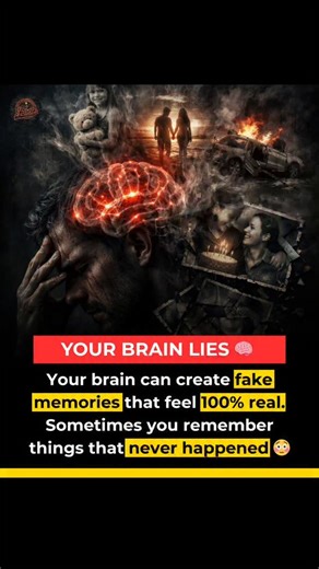 Facts Entertainment on Instagram: "Your brain isn’t a camera… it’s a storyteller. It can rewrite memories and make them feel 100% real 😳 That moment you “clearly remember”? It might have never happened at all. 👉 Comment “MIND” if this shook you 💾 Save this — your memory might forget it later brain psychology, fake memories, human brain facts, memory illusion, mind tricks, psychology facts, brain science, mental health facts, neuroscience, dark psychology #BrainFacts #PsychologyFacts #MindBlow