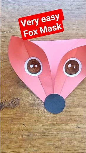 Easy Paper Fox Mask Craft | DIY Animal Mask for Kids #Shorts #craft #mask