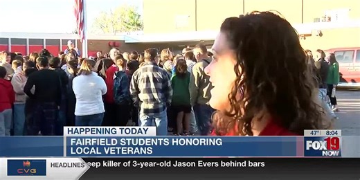 Fairfield middle school students honoring local veterans with ceremony, breakfast
