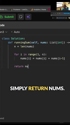Prefix Sum Explained Simply — LeetCode 1480 Running Sum #lindorcodes #dsa #leetcode