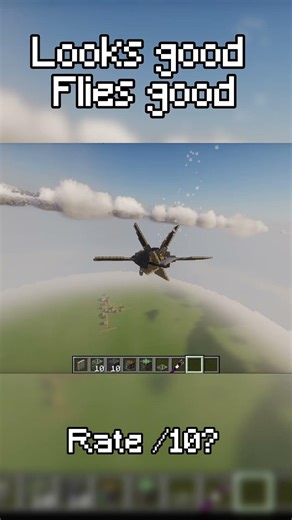 Iteration 3 of the f-35 in Minecraft in create. #minecraft #createmod #planes #aviation