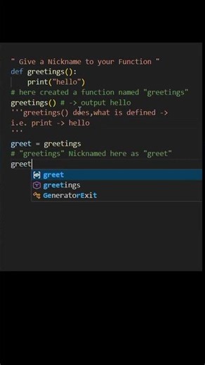 Python Basics- Function Aliasing