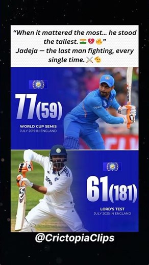 “Jadeja in 2019 vs 2025 – One Man, Two Battles, Same Heartbeat for India 🇮🇳🔥” #ravindrajadeja