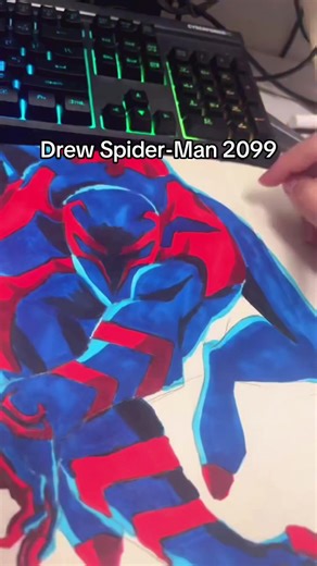 Captivating Art: Drawing Spider-Man 2099 Live