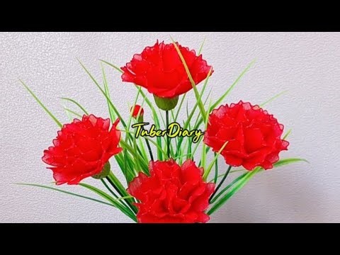 DIY Nylon Stocking Carnation Flower 🌸 | Elegant Home Décor Craft