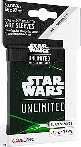 Star Wars Unlimited Green Art Sleeves - Officially Licensed Pack of 60 Art Sleeves and 1 Clear Sleeve, Optimized Size for Star Wars Unlimited and Other TCG and LCG Games, Made by Gamegenic