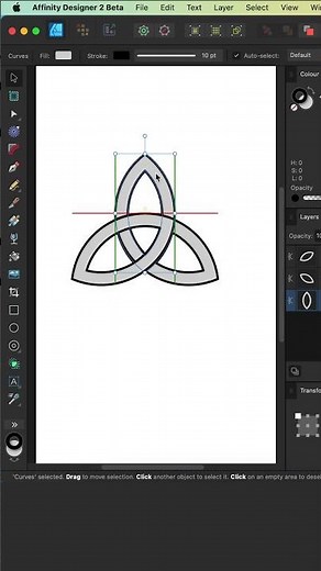 Celtic Trinity Knot Vector Shape in Affinity Designer V2