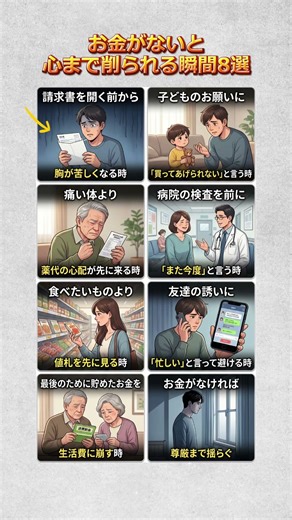 お金がないと心まで削られる瞬間8選 #お金の悩み #貧困 #生活苦