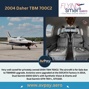 2004 Daher TBM 700C2 for sale by FLYING smart Very well cared for...