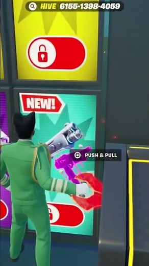 How to get the push and pull gun in 1v1 with every gun #fortnight #1v1 #fortnitefunny