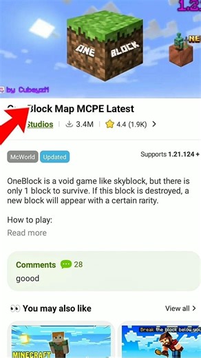 how to download one block minecraft pocket edition #minecraft #shortvideo #gaming