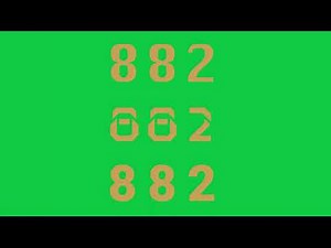 Gold Countdown Numbers 1000 to 0 Green Screen Chroma Key Animation