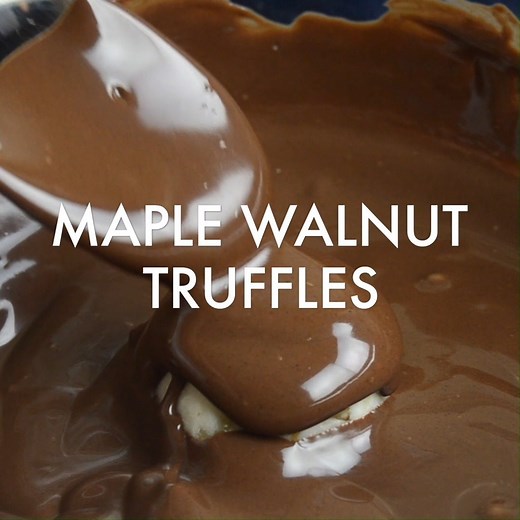 These Maple Walnut Truffles have a whole lot of maple and walnut flavor, with the perfect amount of sweetness! They're a See’s Candy copycat recipe, but they may just be better than the original! https://www.crazyforcrust.com/maple-walnut-truffles/ | CrazyforCrust